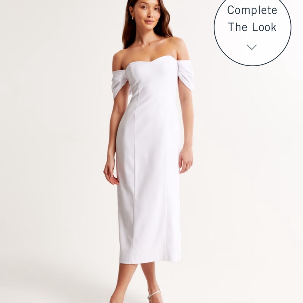 NWT Abercrombie White Off the Shoulder Dress